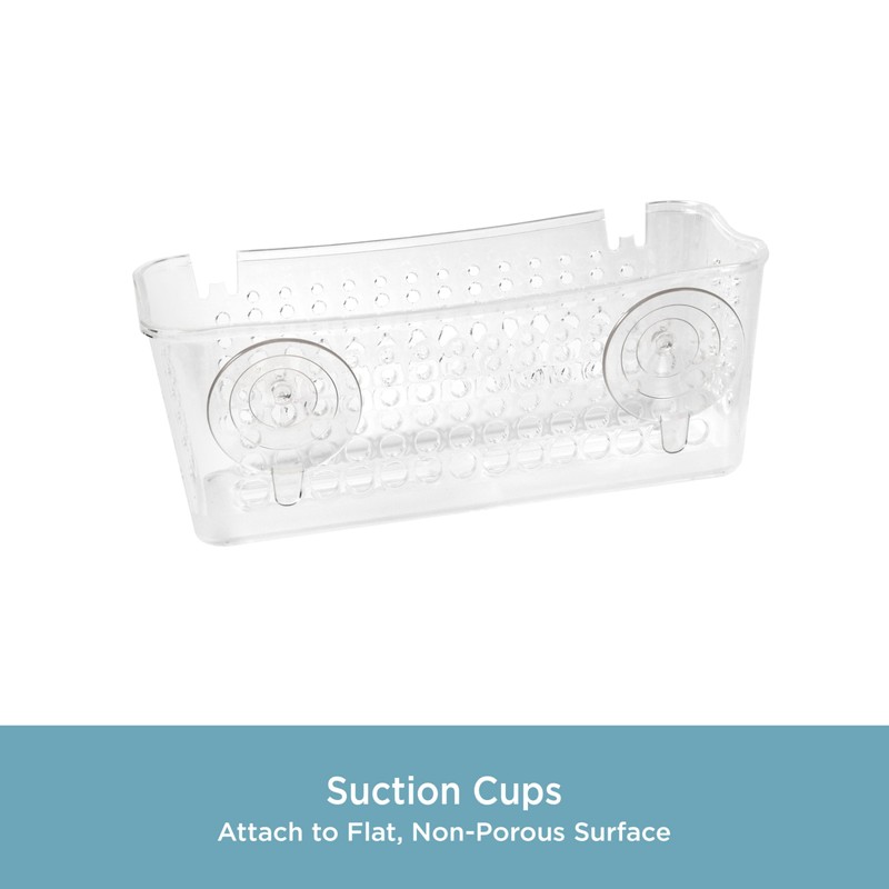 Kenney Suction Cup Basket Shower Caddy, Clear