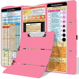 Nursing Clipboard Foldable Clipboard Medical: Edition Cheat Sheets Aluminum 3 Layers Foldable Clipboards Nursing Pocket Size Profile Clip Nurse Clipboards Notepad for Nurses Students and Doctors