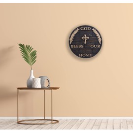 Tarini Gallery God Bless Our Home Wall Hanging for Home Office Garden Décor Decoration and Gifting