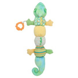 23in Multi Sensory Animal Crinkle Toy Plush Soothe Musical Stuffed Animal Activity Toy Colorful