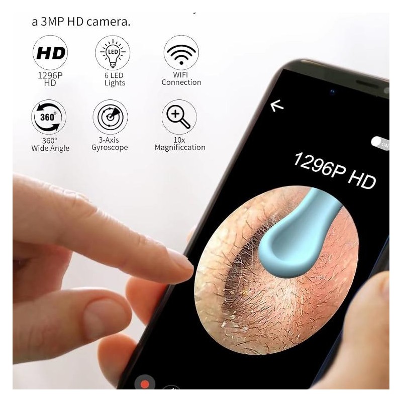 Ear Wax Removal Tool with Camera & Light - 7Counts