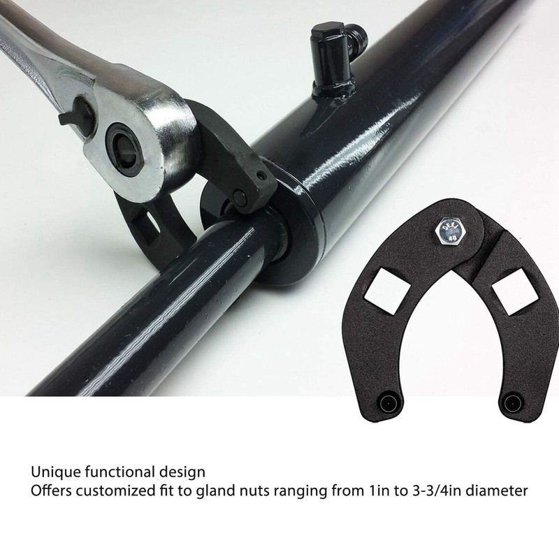 7463 Adjustable Gland Nut Wrench Carbon Steel Rust Proof Shockproof