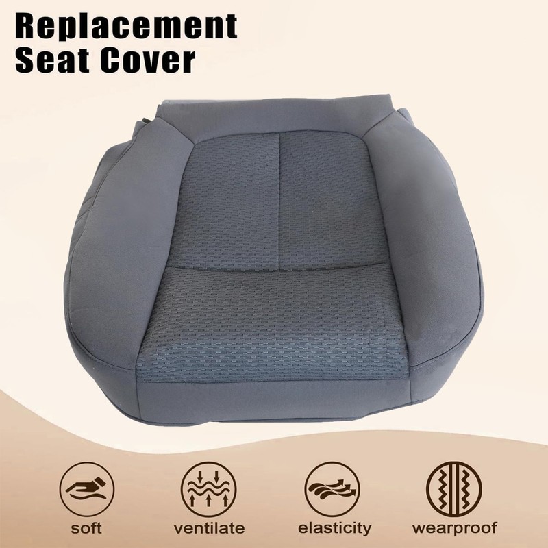 AOUTTUOA Driver Side Bottom Colth Replacement Seat Cover Steel Gary