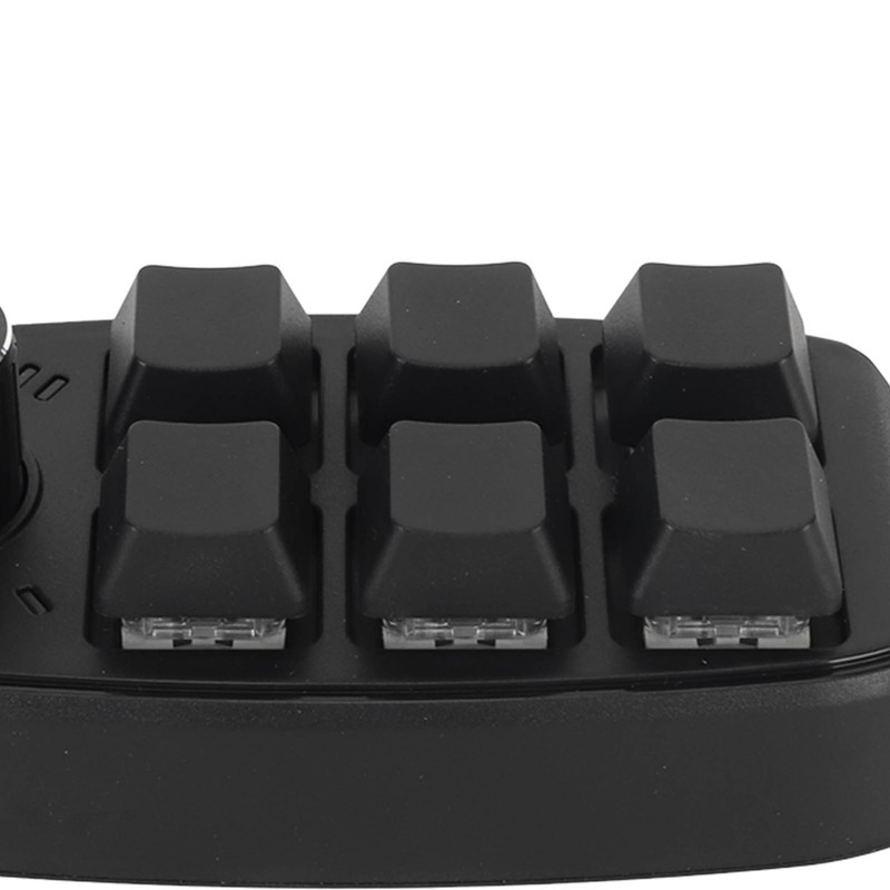Mini Keypad 6 Keys 1 Knob Red Switch Mechanical Plug
