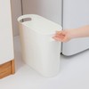 rejomiik Small Bathroom Trash Can, 3.5 Gallon Slim Garbage Can,