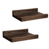 Z metnal Mini Floating Shelves, Small Natural Wooden Display Wall
