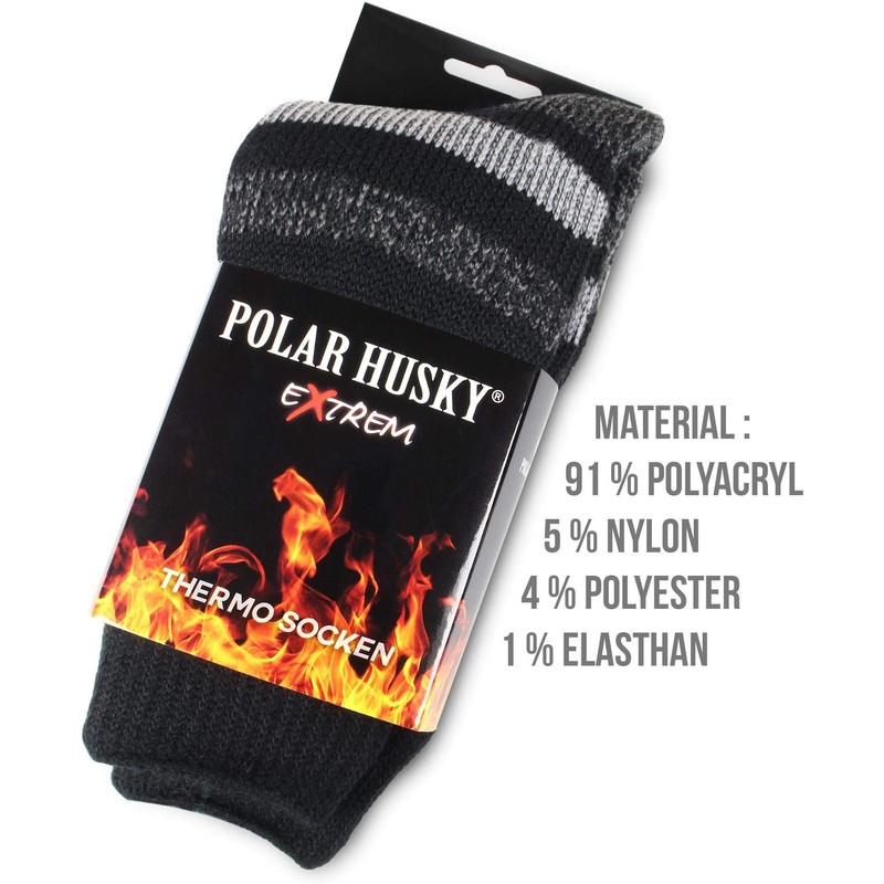 Polar Husky® 3 Pairs of Very Warm Plush Socks with