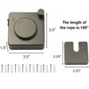 Retractable Clothesline 15.75-Foot Heavy-Duty Clothesline Wall-Mounted Anti-Sag Design for Indoor