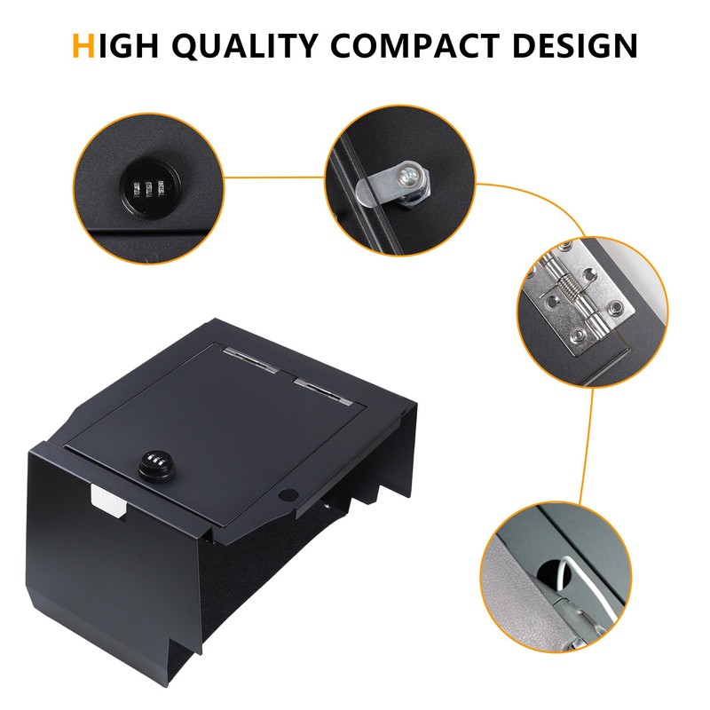 West-xingzhe Center Console Organizer Safe Lock Box Storage Compatible with