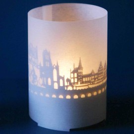 Gent Skyline Tube T-Light Shadow Game - Magic Souvenir and Decoration, Ideal for Gent Fans - Projection of Landmarks