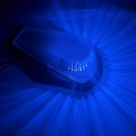 PSEQT 5Pcs Cab Roof Marker Lights Blue T10 LED Top Clearance Marker Light Kits Compatible with F150 F250 F350 1980-1997 Super Duty Pickup Trucks 12V Signal Running Light with Smoked Cover & T10 LED