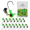 15/20/30Pcs Underspin Jig Heads with Spinner Fishing Jig Heads Hooks
