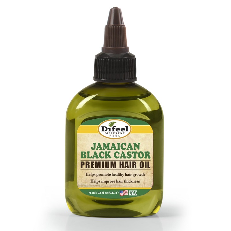 Difeel Aceite de ricino negro jamaicano de alta calidad, 2.5