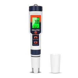 Pool Salt Tester pH Meter ORAPXI Salinity Meter and pH Tester PPM EC Meter with LCD Screen 5 in 1- Salt pH TDS EC Meter for Saltwater Pool, Hot Tubs, Spas, Aquarium, Hydroponics System, Home Brew