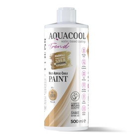 Aquacool Trend MAC paint - All In One Chalk paint - incredibly durable - Furniture, Cabinet, Countertop, Tile paint - no primer or sanding needed - Professional quality - Matte Finish. 16.9 Fl Oz (RAL 1001 Beige)