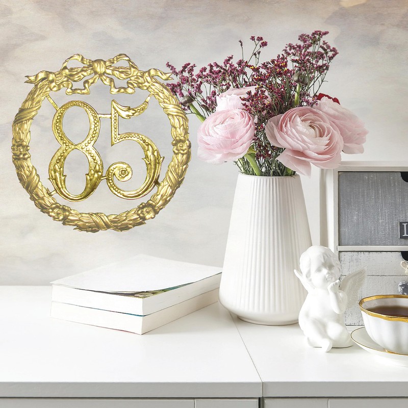 Walter Kunze Anniversary Number 85, Diameter 24 cm, Gold, Anniversary