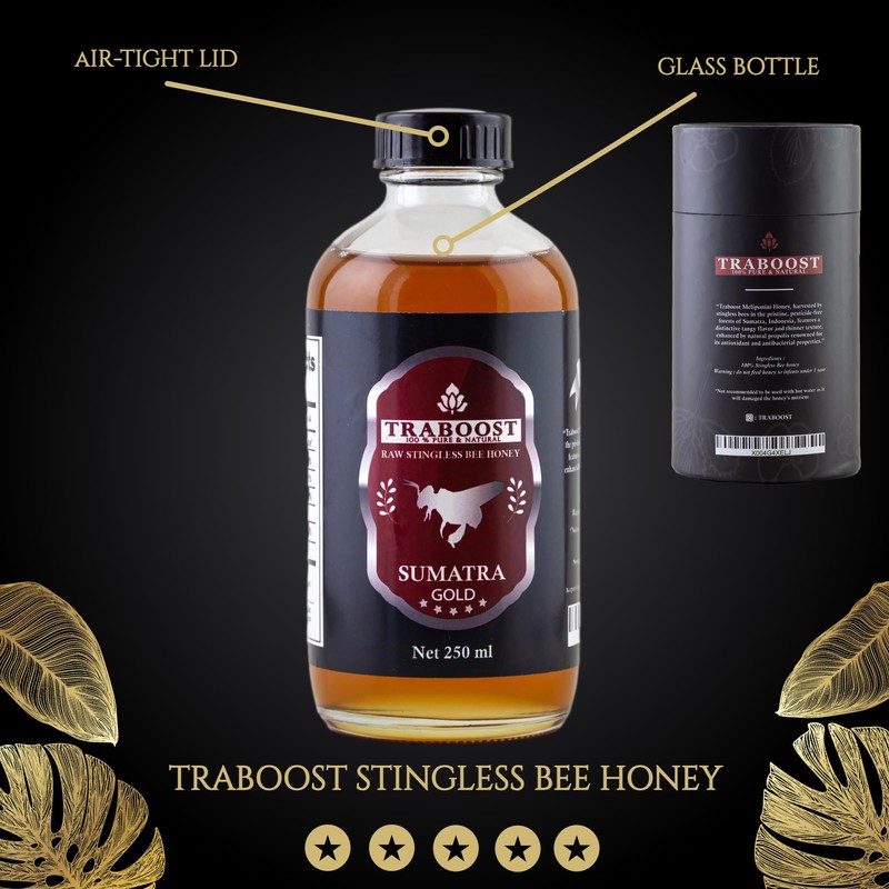 Traboost Stinglees Bee Honey from Sumatra Indonesia GOLD (Sweeter) |