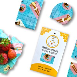 Bee Wrap - My Little Bee - Food Packaging - Zero Waste - Beeswax - Beeswax Packaging (Swimming Pool)