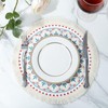fanquare Set of 6 Boho Placemats, Round Cotton Woven prints
