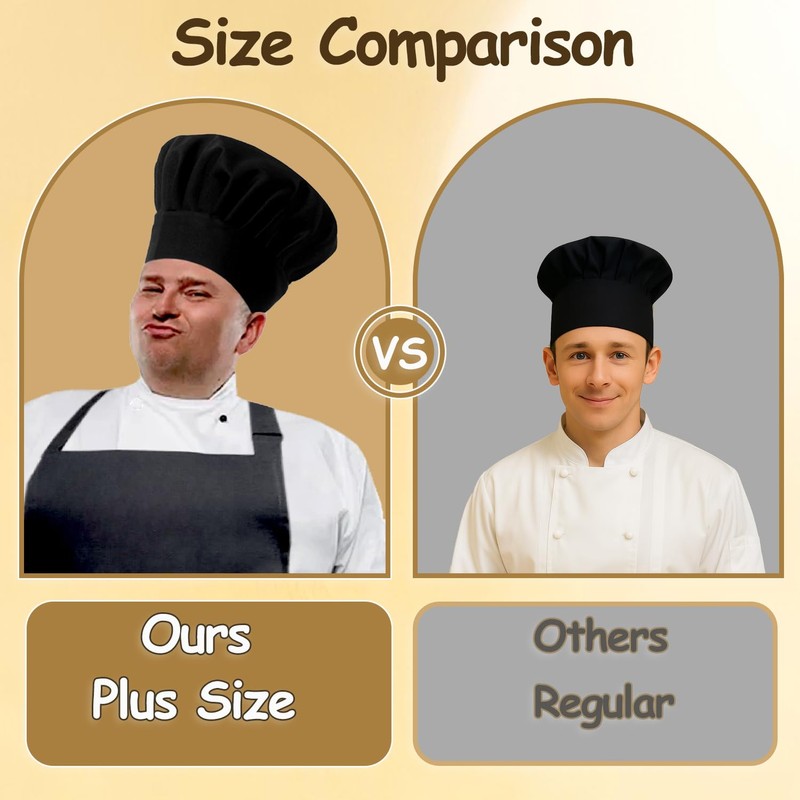 Extra Large Chefs Hat Similar to Hat Size XL, XXL,