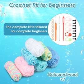 Crochet Kit Cute DIY Crochet Kit with Step by Step Video Tutorials Funny Beginner Knitting Starter Kit with Yarn Crochet Hooks Filled Cotton for Present