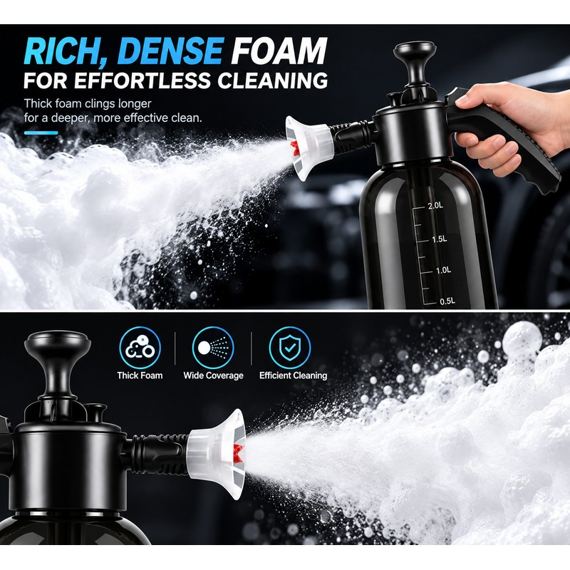 2L Hand Pressure Foam Sprayer for Car Washing – Fan