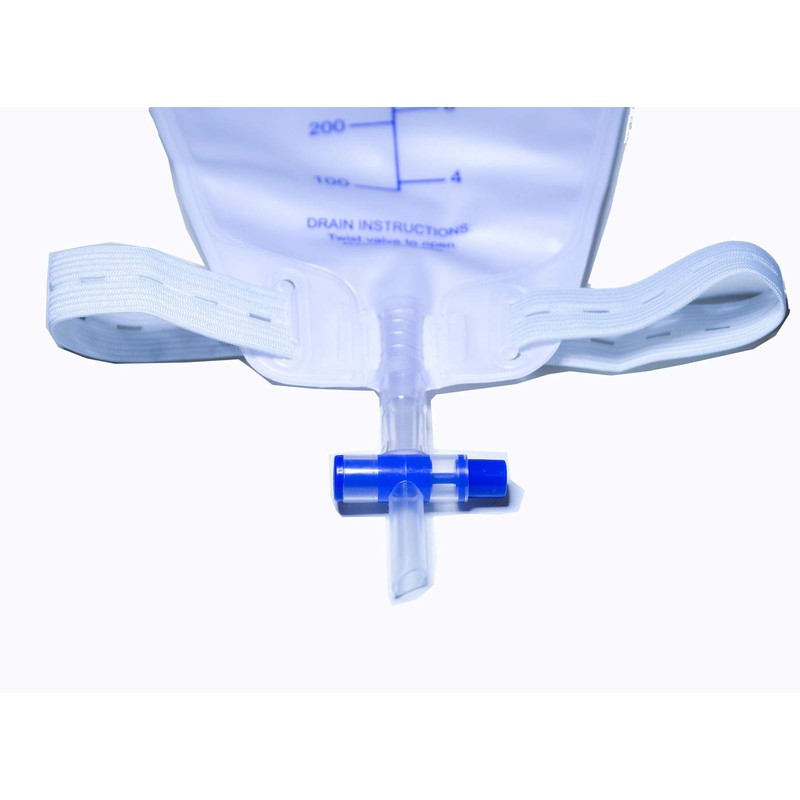 lifevv 4 Pack Easy-Tap Leg Bag Urinary Drainage Bag Anti-Reflux