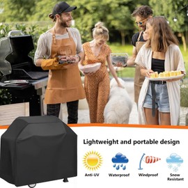 Charcoal Grill Cover - Grill Table Cover | Waterproof Anti-UV Protector for Outdoor Cooking Equipment Camping Picnic Backyard