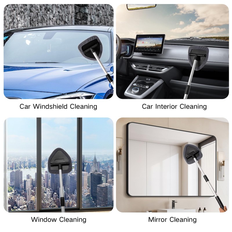 Qydipclin 10pcs Windshield Cleaning Tool Inside Car Window Cleaner Wash