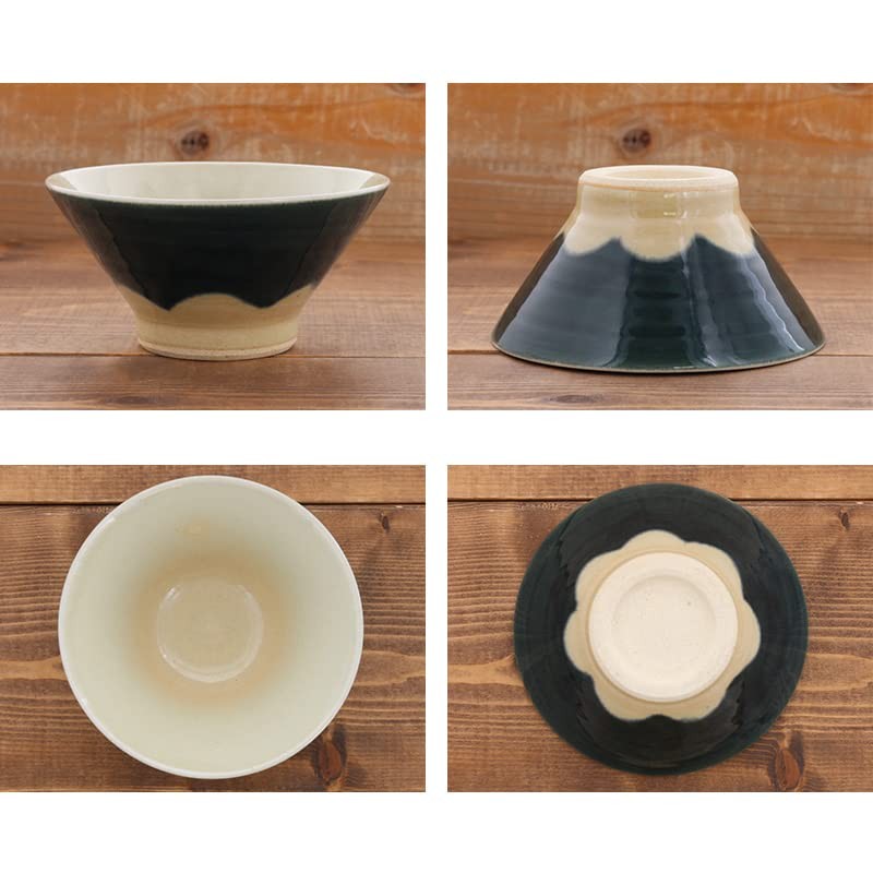 EAST Table Rice Bowl, Mt. Fuji, Kiriyukanuri, Japanese Tableware, Large