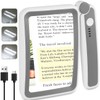 Rechargeable Magnifying Glass with Light for Reading, 5X Large Page