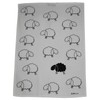 Triolino® Half-Linen Tea Towel with 'Black Sheep' Print Motif 50