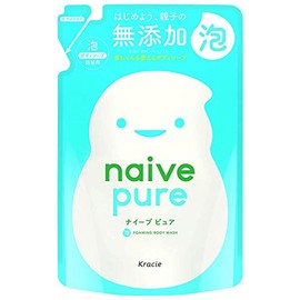 (Additive-free) Naive Pure Foam Body Soap (Can be Used with Babies), Refill, 15.9 fl oz (450 ml)