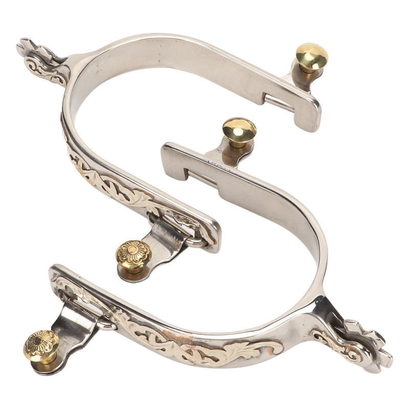 1 Pair Horse Spurs Stainless Steel Western Cowboys Spurs Men