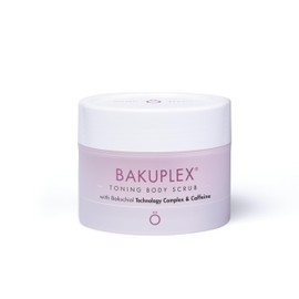 Skön Bakuplex Körperpeeling mit Vitamin B12 und E, Koffein und Bakuchiol, glättendes Körperpeeling, entfernt abgestorbene Zellen, für alle Hauttypen, 200 ml