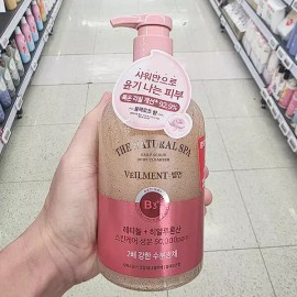Belleman 온더바디 벨먼 내추럴 스파 수분광채 사해소금 스크럽 바디워시 블랙로즈향 580ml On The Body Belmon Natural Spa Hydrating Black Rose Body Scrub Wash with Dead Sea Salt 580ml