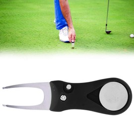 Alomejor Herramienta de reparaci¨®n de Divot de con BOT¨®n emergente 304 Hoja de Interruptor de Acero Inoxidable Mini Herramienta de reparaci¨®n de Divot Port¨¢Til Ligera para