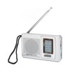 Portable Pocket Radio AM/FM Classic Elegant Design Silver Grey Battery