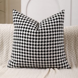 AMAROTI Striped Farmhouse Throw Pillow Covers 20X20 Set of 2 Boho Pillow Cover with Decorative Pillows Modern Neutral Square Cushion Pillowcase for Sofa Couch Bed