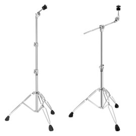 Starfavor Straight Cymbal Stand Double Braced Support Adjustable Height 22"-49" Boom Cymbal Stand Double Braced Adjustable Height 22"-49"