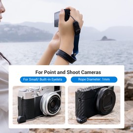 JJC Camera Wrist Strap with Quick Release, Hand Strap Lanyard for Sony DSC-RX100 VII VI RX100M7 RX10 III II HX99 WX500 WX350 for Ricoh GR IIIx III II Point and Shot Cameras, Silver Grey