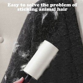 Nobleza Fusselrolle 540 Blatt, 6 Rollen mit 2 Abroller, Tierhaarentferner Fusselbürste, Extra Klebrige Fusselroller für Kleidung, Haare, Bett, Katzenhaare, Hundehaare, 90 Blatt/Rollen