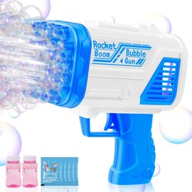 Bubble Gun Machine for Kids Outdoor Indoor Automatic Toys Summer Birthday Gifts for 3 4 5 6 7 8 + Years Old Toddlers Girls Boys Wedding Party Blue