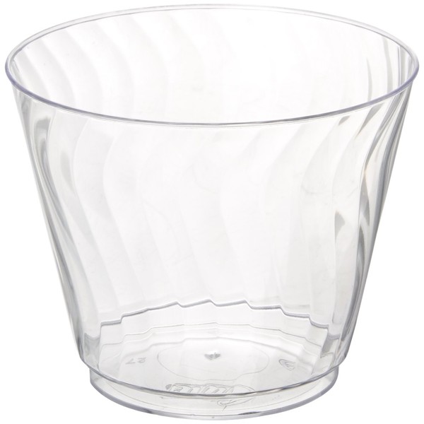 Chinet 782195849663 100 CT 9 OZ Cut Crystal Plastic Cold Cups, Count (Pack of 1)