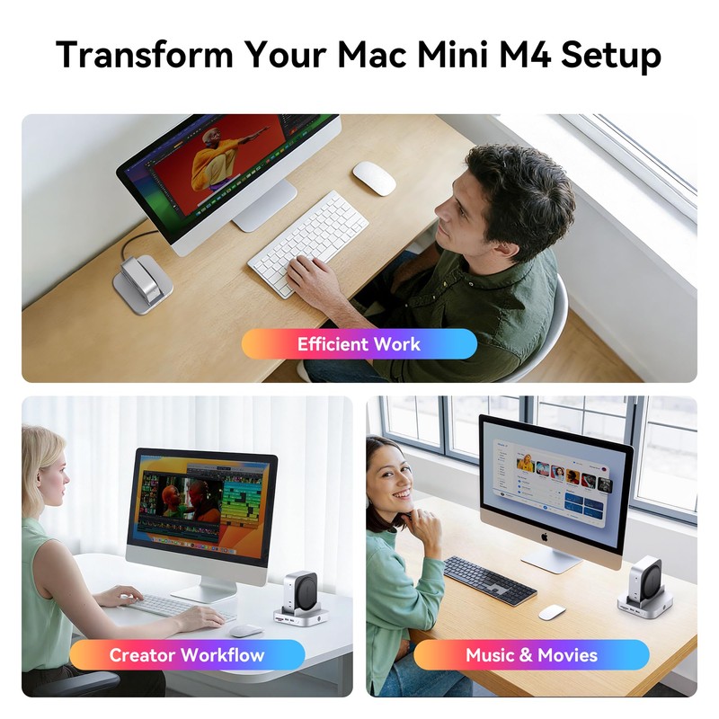 Yottamaster 9 in 1 Mac mini M4 Dock 10Gbps with