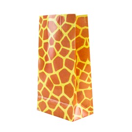 Zoo Animal Print Design Pattern Paper Bags for Candy Party Favors, Snacks, Decoration, Children Arts & Crafts, Lunch Picnics, Event Supplies (36 Bags)