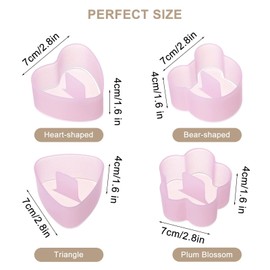 4PCS Pink Onigiri Mold Sushi Making Kit, LIOUCBD Triangle, Heart, Bear and Plum Blossom Shaped Rice Ball Mold with Rice Paddle, Musubi Mold for Kids Bento Home DIY Tool
