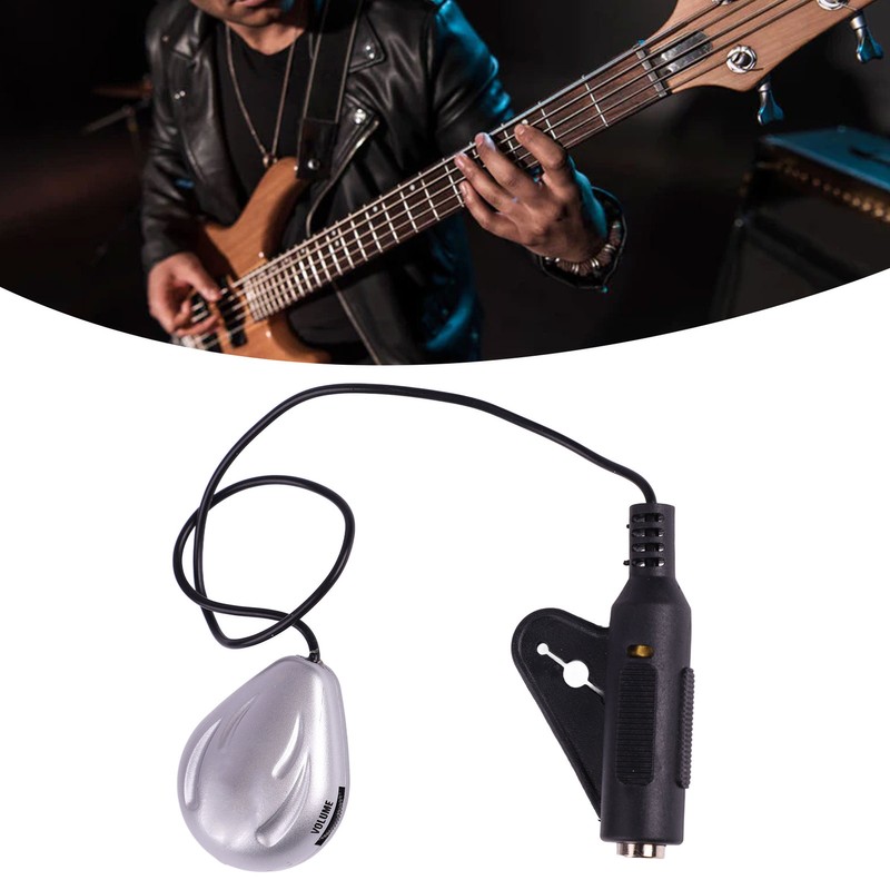 Soundhole Pickup with Jack Contact Microphone Transducer for Acoustic Guitar