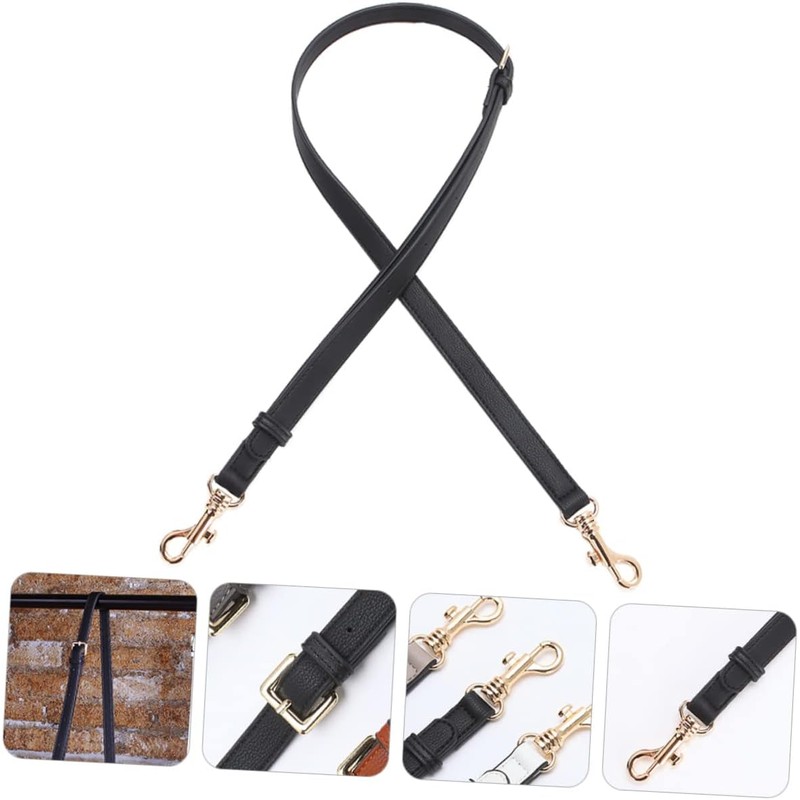 Bolso Mano Mujer Asa de Bolso de Cuero Negro, Correa