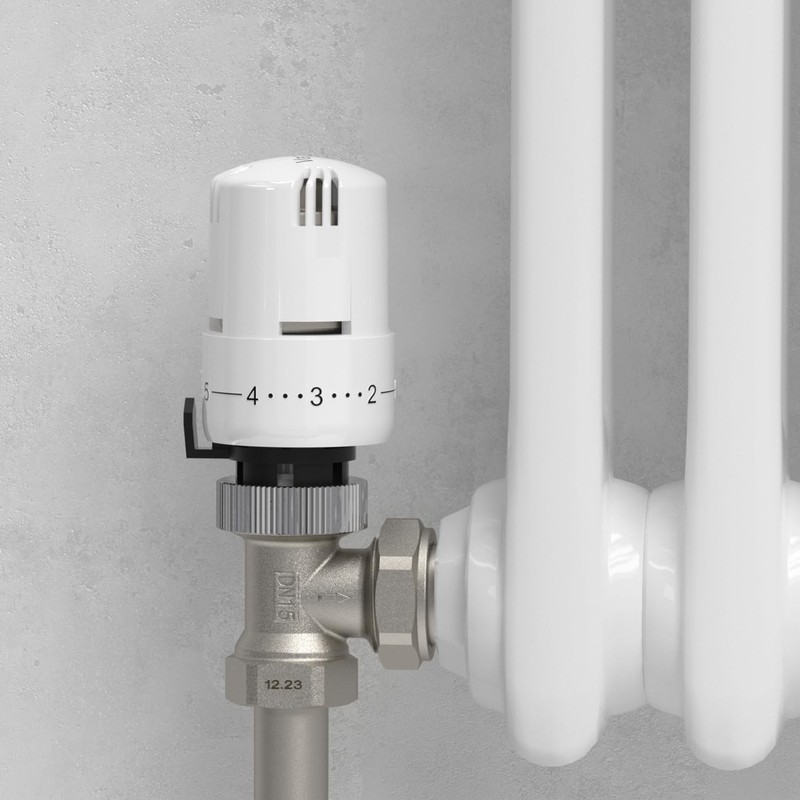 Vancoco Thermostatic Head, Thermostatic Complete Set, Corner Shape, Radiator Valve,